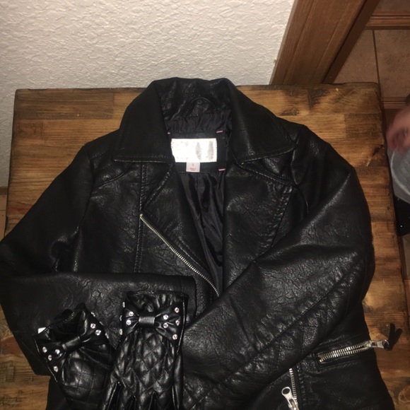 target girls leather jacket